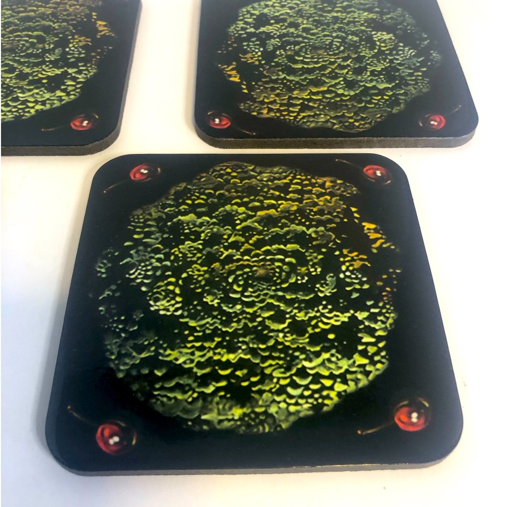 Salvador Dali Museum Nature Morte Vivante Coaster Set (4) Art Table Set